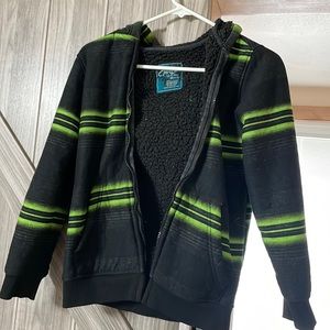 Chalc 10/12 heavyweight fake fur lined hoodie